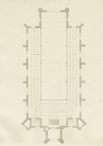Burton-upon-Trent - Holy Trinity Church: piirustus, nd [?1820-luku] (piirustus) tekijältä School English