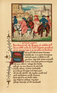 Canterburyn pyhiinvaeltajat, kuvitus Geoffrey Chaucerin Canterburyn tarinoista, englantilaisesta kirjallisuudesta (painettu). tekijältä School English
