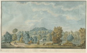 Linnakirkko - Castle Hill: akvarellimaalaus ja [1700-luvulla] (maalaus) tekijältä School English