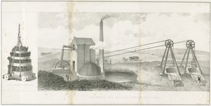 Dudley - "Whimsey or Engine Drawing Coal": litografia ja [?1800-luku] (painettu) tekijältä School English