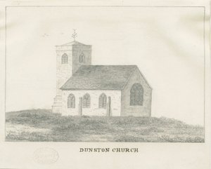 Dunston Church: lyijykynäpiirros, nd [?1800-luvulla] (piirustus) tekijältä School English