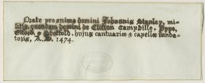 Elford Church - Sir John Stanleyn hauta: kynä- ja mustepiirustus, nd [?1800-luku] (piirustus) tekijältä School English