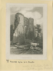 Ingestre - linna: teräskaiverrus ja [?1800-luku] (tulostus) tekijältä School English