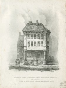 Lichfield - Dr. Johnsonin syntymäpaikka: litografia ja [1800-luku] (painettu) tekijältä School English