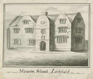 Lichfield - Alaikäisten koulu: seepiapesupiirustus, nd [?1700-luku] (piirustus) tekijältä School English