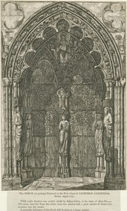 Lichfield Cathedral - West Doorway: etsaus, elokuu 1782 (tulostus) tekijältä School English