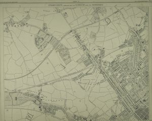 Willesdenin kartta Lontoossa (litho)