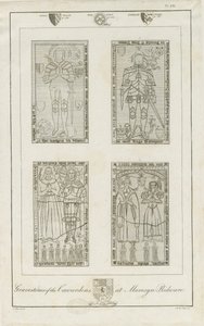 Mavesyn Ridware - Carwardensin hautakivet: kaiverrus, nd [1700-luvun lopulla] (painettu) tekijältä School English