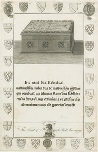 Mavesyn Ridware - Sir Robert Mavesynin hauta: kaiverrus, nd [1700-luvun loppu] (painettu) tekijältä School English