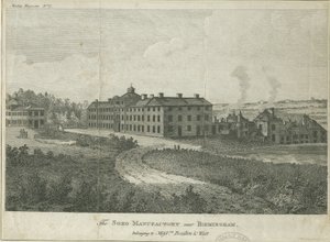 Soho Manufactory: teräskaiverrus ja [1700-luvun loppu] (painettu) tekijältä School English