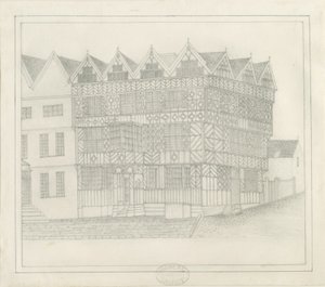 Stafford - Muinainen "High House": lyijykynäpiirros, nd [c 1860] (piirustus) tekijältä School English