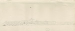 Stafford – Kaupunkinäkymä: lyijykynäpiirros, nd [?1800-luvulla] (piirustus) tekijältä School English