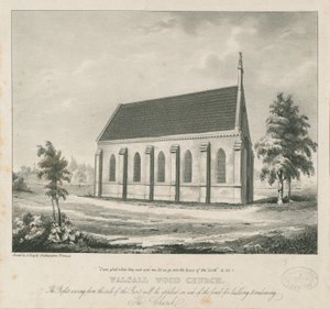 Walsall Wood Church: litografia ja [?1800-luku] (painettu) tekijältä School English
