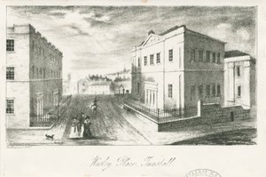 Wolstanton - "Wesley Place, Tunstall": litografia ja [1800-luvun puoliväli] (painettu) tekijältä School English