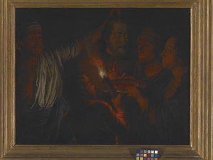 Salome Johannes Kastajan pään kanssa (öljy kankaalle)