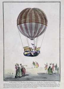 Aerostaattisen koneen poisto Tuileriesin puutarhassa vuonna 1783 tekijältä School French