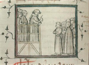 Kaarle V (1338-80) viisas saarna Les Hallesissa, Pariisissa, vuonna 1364 tekijältä School French