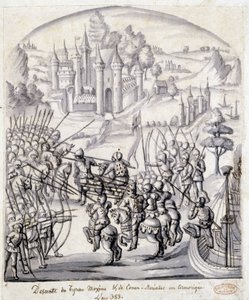 Tyrannin Maxime of Conan-Meriadec laskeutuminen Armoricissa vuonna 383 tekijältä School French