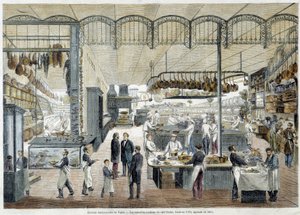 Upeita ravintoloita Pariisissa: vuonna 1785 perustetun Café Richen uudet keittiöt, joita laajennettiin vuonna 1865. tekijältä School French