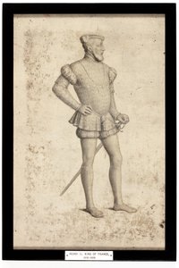 Henrik II, Ranskan kuningas (kynä ja akvarelli paperille) tekijältä School French