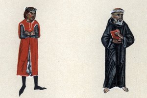 Marcabru, keskiajan trubaduuri, kuvitus Hermann Suchierin teoksesta "Histoire de la Literature Francaise". tekijältä School French