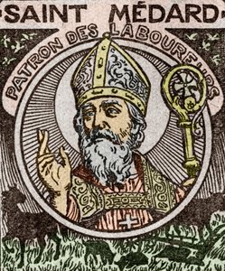 Muotokuva Saint Medardista, Medardus, Noyonin piispa, lähteestä 