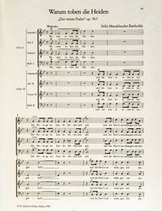 "Miksi pakanat raivoavat" toinen psalmi, op.38, Felix Mendelssohn (litho) tekijältä School German
