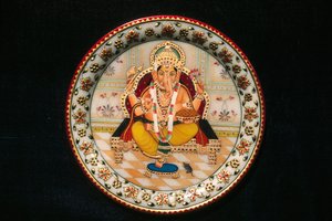 Lord Ganesh Ganpati miniatyyri maalaus paperille tekijältä School Indian