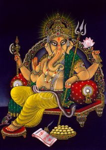 Lord Ganesha Ganpati maalaus sametti tekijältä School Indian