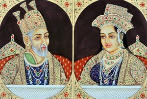 Bhadur Shah Zaferin miniatyyrimaalaus ja Jeenat Mahal Intia Aasia Suomi tekijältä School Indian