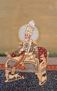 Mogul miniatyyri maalaus Bahadurshah Jafer tekijältä School Indian