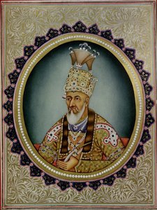 Bahadur Shah II:n muotokuva (1775-1862) tekijältä School Indian