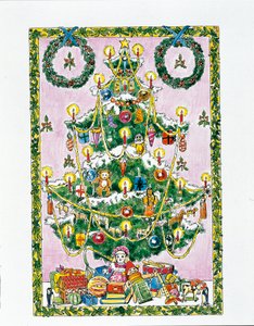 Joulukuusi (väri litho) tekijältä School Italian