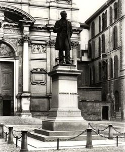 Alessandro Manzonin (1785-1873) muistomerkki (pronssi) (m/v kuva) tekijältä School Italian