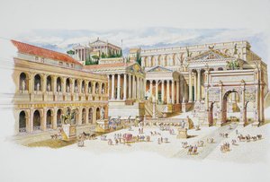 Forum Romanum (väri litho)