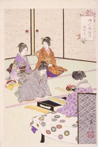 Neljä naista istuvat huoneessa tekijältä School Japanese