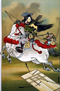 Tomoe, Japanin rohkea naissoturi Genji- ja Heishi-aikoina (värilitho)