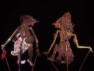 Wayang Kulit. Java-nuket. Jean Francois Hubertin kokoelma. Pariisi tekijältä School Javanese