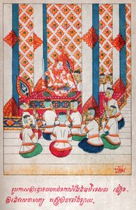 Mahajanaka Jataka. (kaiverrus, n. 1910) tekijältä School Laotian