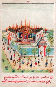 Mahajanaka Jataka. (kaiverrus, n. 1910) tekijältä School Laotian