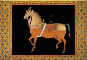 Moghol-taide: esitys orista. 1700-luvun guassi. Paris, B.N.