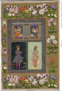 Sivu Pietarin albumista, tekijältä School Mughal