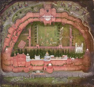 The Red Fort, Agra, Johnson Album VII nro 1 numero 11, n. 1750 (guassi paperilla)