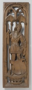 Paneeli urkukotelosta, c. 1510-20 (tammi, jossa on jälkiä polykromiasta) tekijältä School Netherlandish