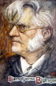 Bjørnstjerne Martinius Bjørnson (väri litho) tekijältä School Norwegian