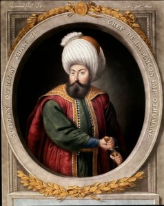 Ottomaanien valtakunta: muotokuva ensimmäisestä ottomaanien sulttaani Osman I:stä (1299-1326). Topkapi Sarayi Istanbulin kirjasto