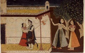47.110/323 Shiva viisasten vaimojen kanssa, jakso "Puranasista", Kulu-Mandi, Himachal Pradesh
