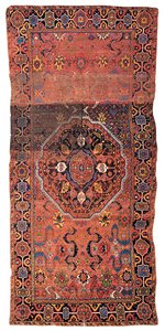 Medaljonkimatto, luultavasti persialainen Kurdistan, 1600-luvun loppu tai 1700-luvun alku (villaa ja puuvillaa) tekijältä School Persian