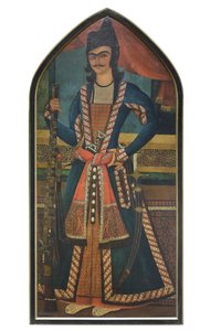Qajar-prinssin, mahdollisesti Bahram Mirzan, Abolhassan (öljy kankaalle)