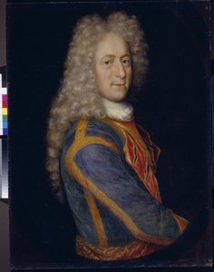 Marsalkka Ivan Jurievich Trubetskoyn (1667-1750) muotokuva (Ivan Jurievich Trubetskoyn muotokuva). Anonyymi maalaus, öljy kankaalle tekijältä School Russian